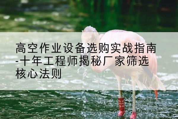 彭州剪叉式升降机厂家-高空作业设备选购实战指南-十年工程师揭秘厂家筛选核心法则